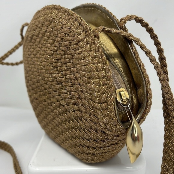 De Vecchi Metal Knit Mesh Shoulder Crossbody Bag Made in Italy - Picture 1 of 13